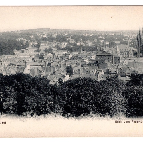 AK, Wiesbaden, Blick vom Feuerturm, Hessen, Ansichtskarte (S7039)
