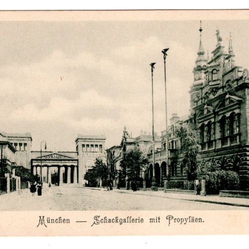 AK, München, Schackgallerie mit Propyläen, Bayern, Ansichtskarte (S7050)