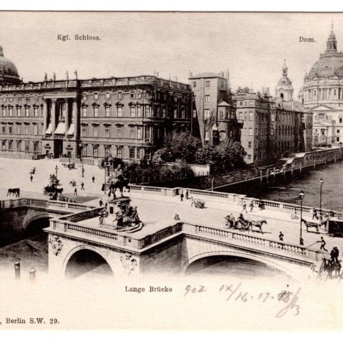 AK, Berlin, Lange Brücke, Kgl. Schloss, Dom, Ansichtskarte (S7054)