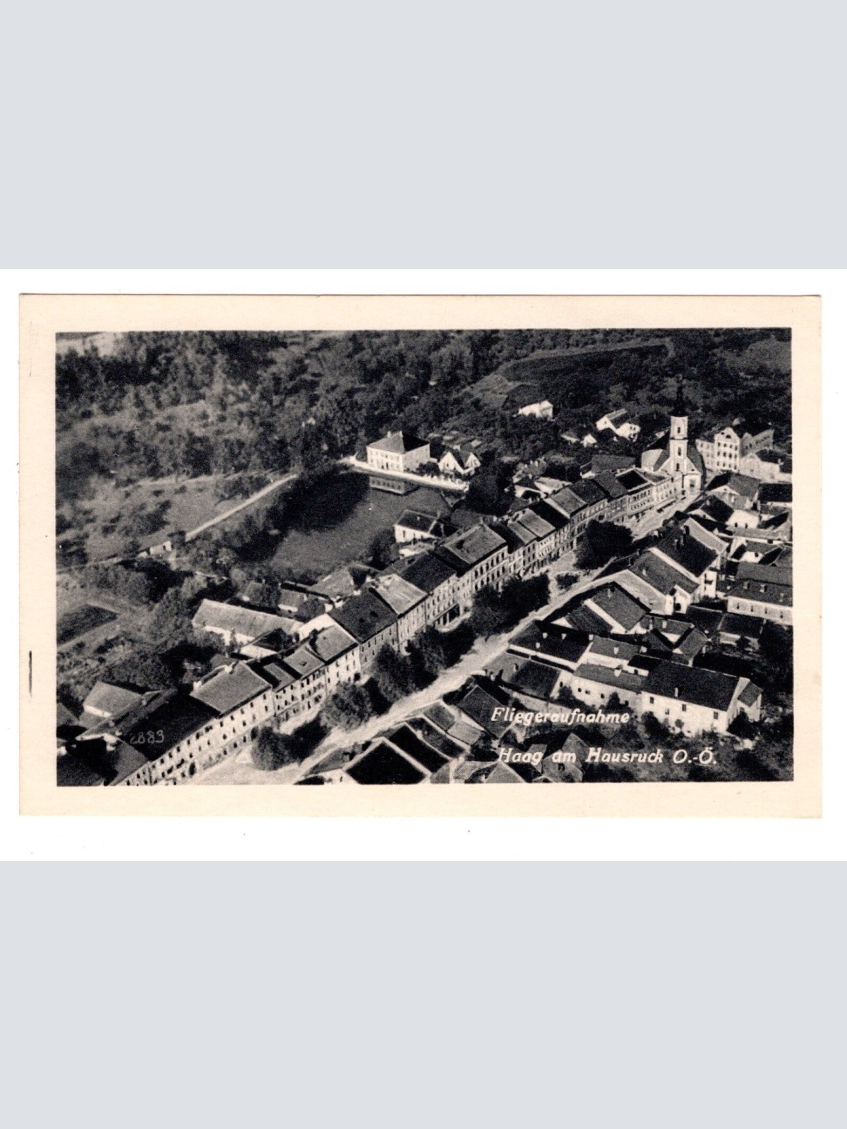 AK, Fliegeraufnahme, Haag am Hausruck, Oberösterreich, Ansichtskarte (S7111)