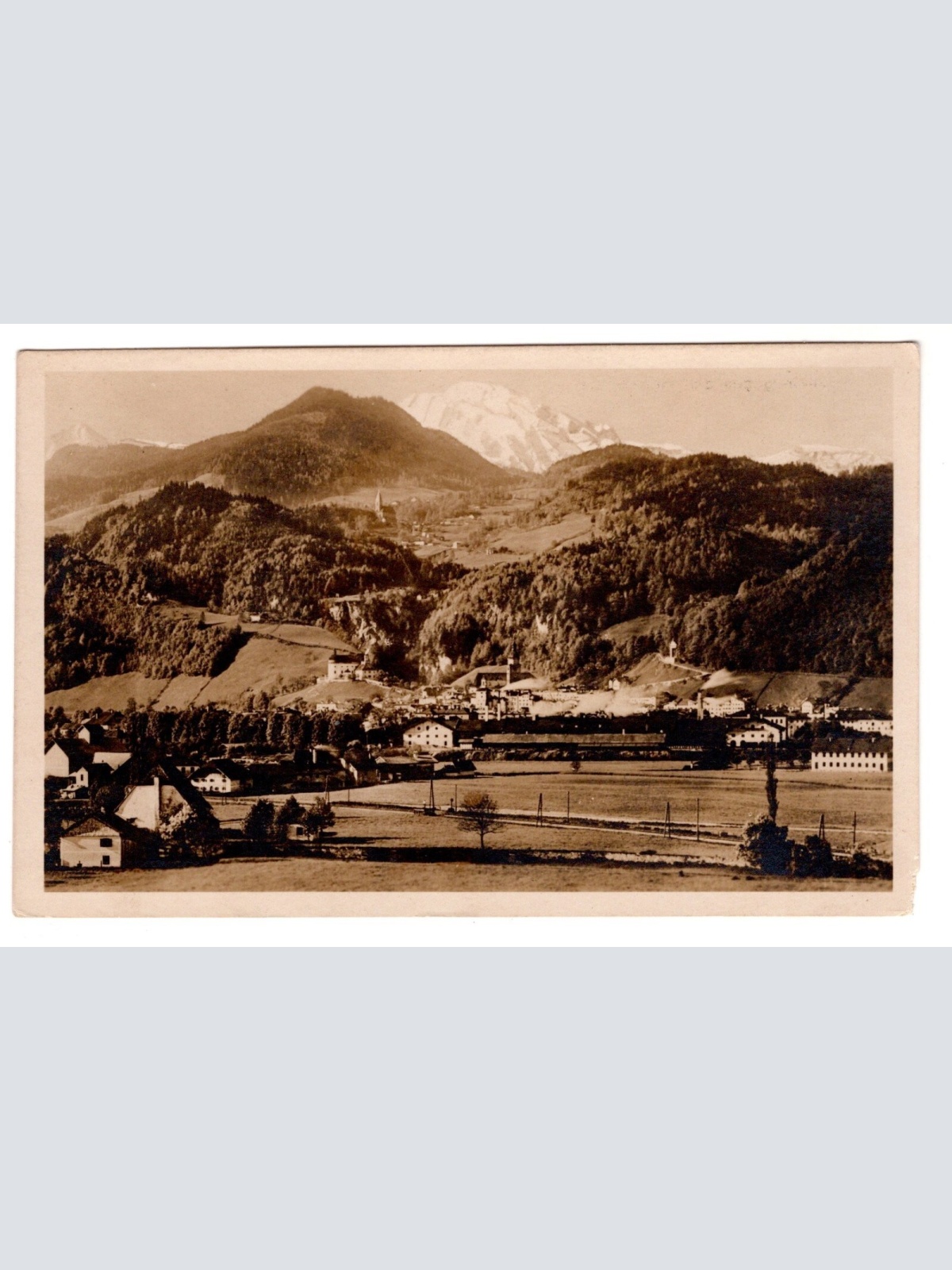 AK, Hallein gegen den Hohen Göll, Salzburg, Ansichtskarte (S7118)