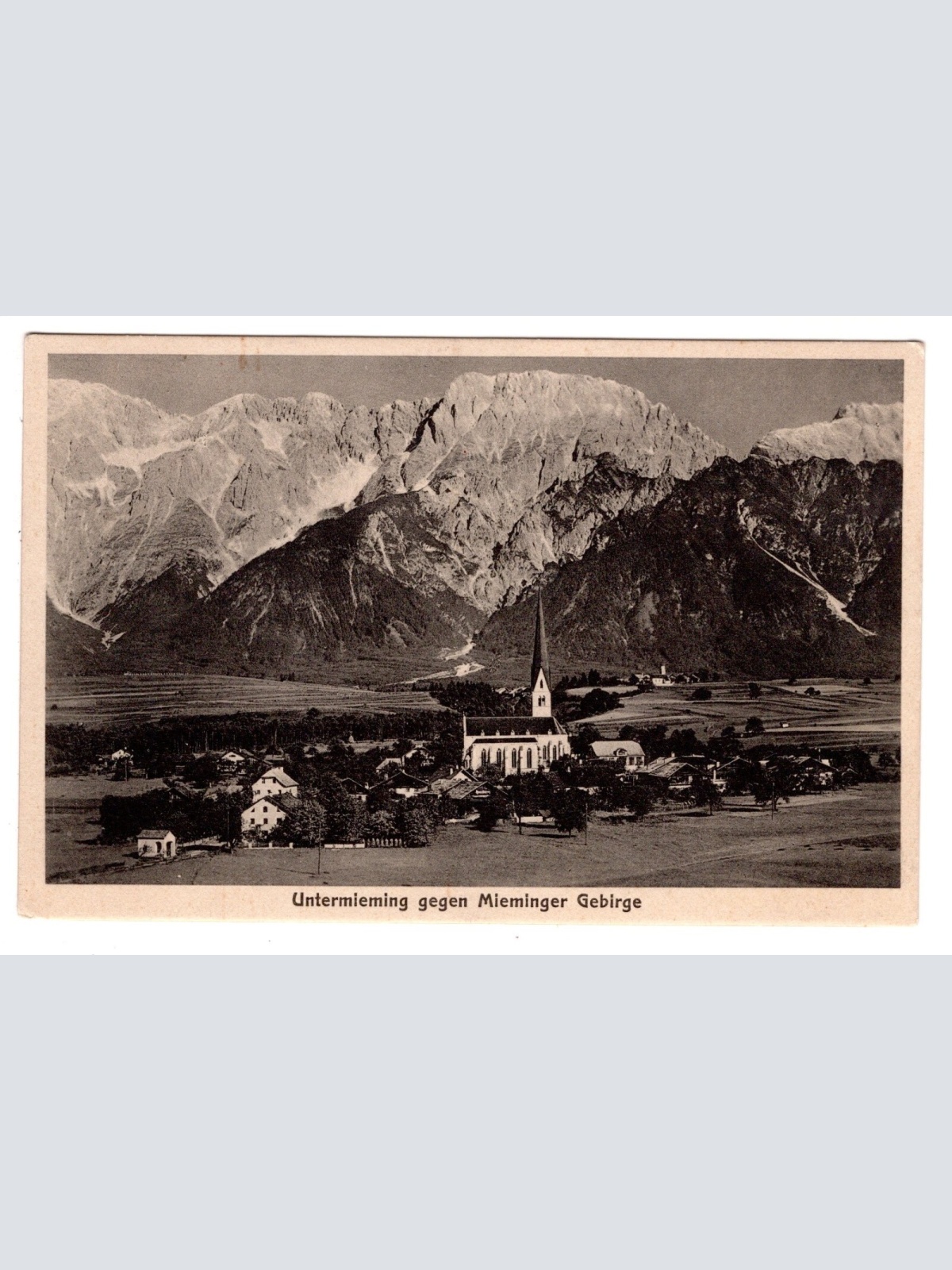 AK, Untermieming gegen Mieminger Gebirge, Tirol, Ansichtskarte (S7120)