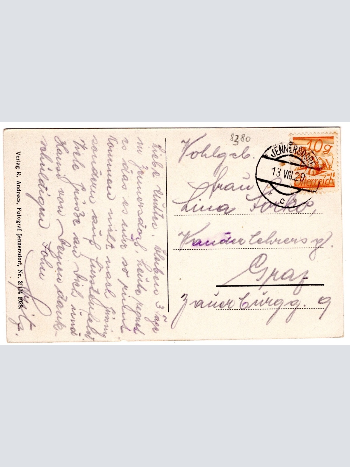 AK, Storch Idylle in Jennersdorf, Burgenland, Ansichtskarte (S7137)