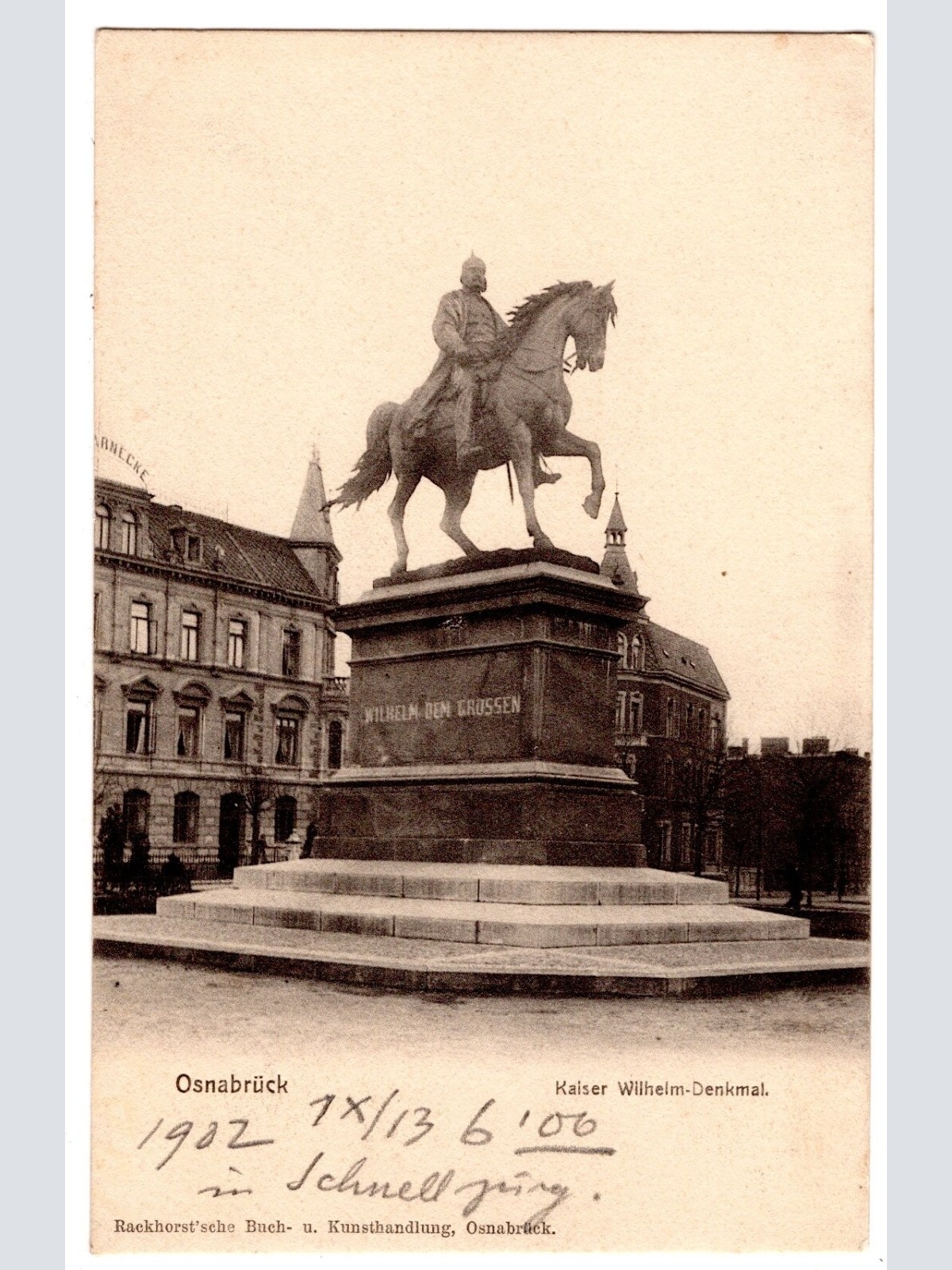 AK, Osnabrück, Kaiser Wilhelm-Denkmal, Niedersachsen, Ansichtskarte (S7169)