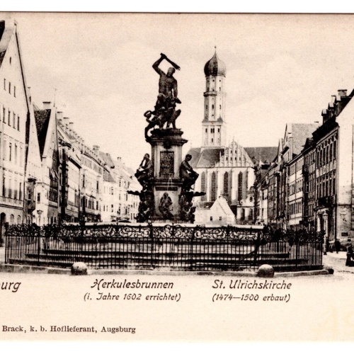 AK, Augsburg, Herkulesbrunnen, Bayern, Ansichtskarte (S7177)