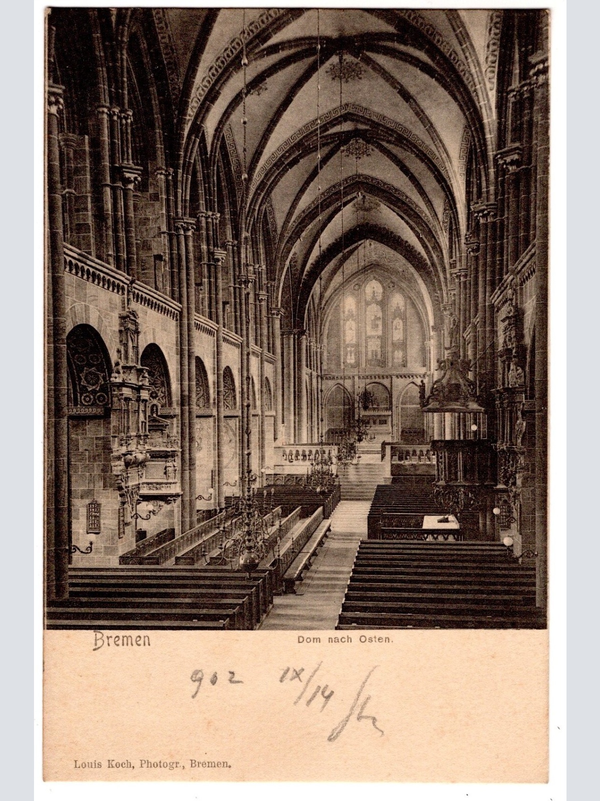 AK, Bremen, Dom nach Osten, Ansichtskarte (S7196)