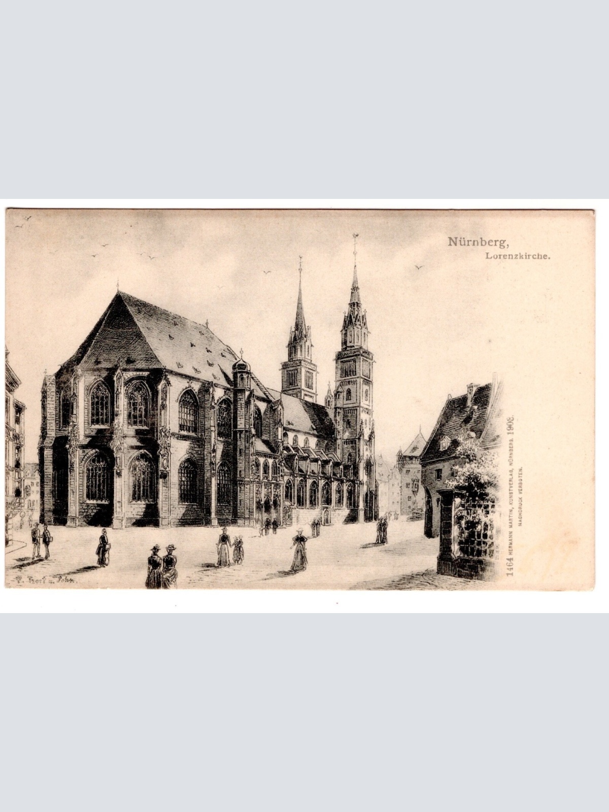 AK, Nürnberg, Lorenzkirche, Bayern, Ansichtskarte (S7206)