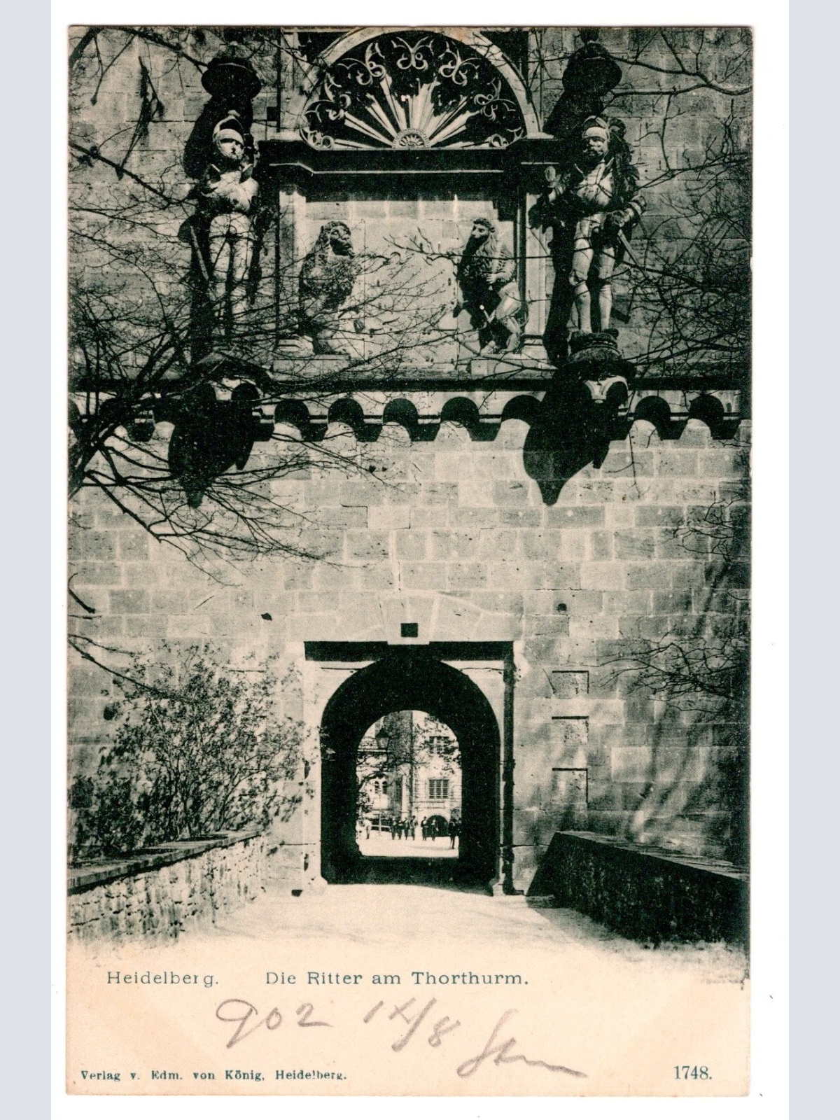AK, Heidelberg, Die Ritter am Torturm, Baden-Württemberg, Ansichtskarte (S7209)