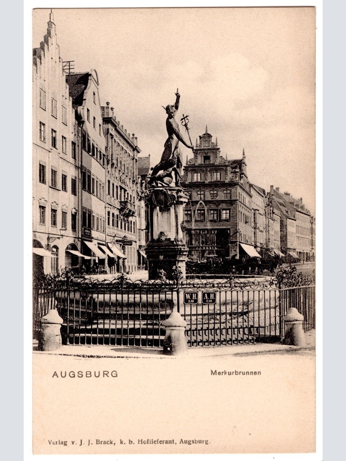 AK, Augsburg, Merkurbrunnen, Bayern, Ansichtskarte (S7211)