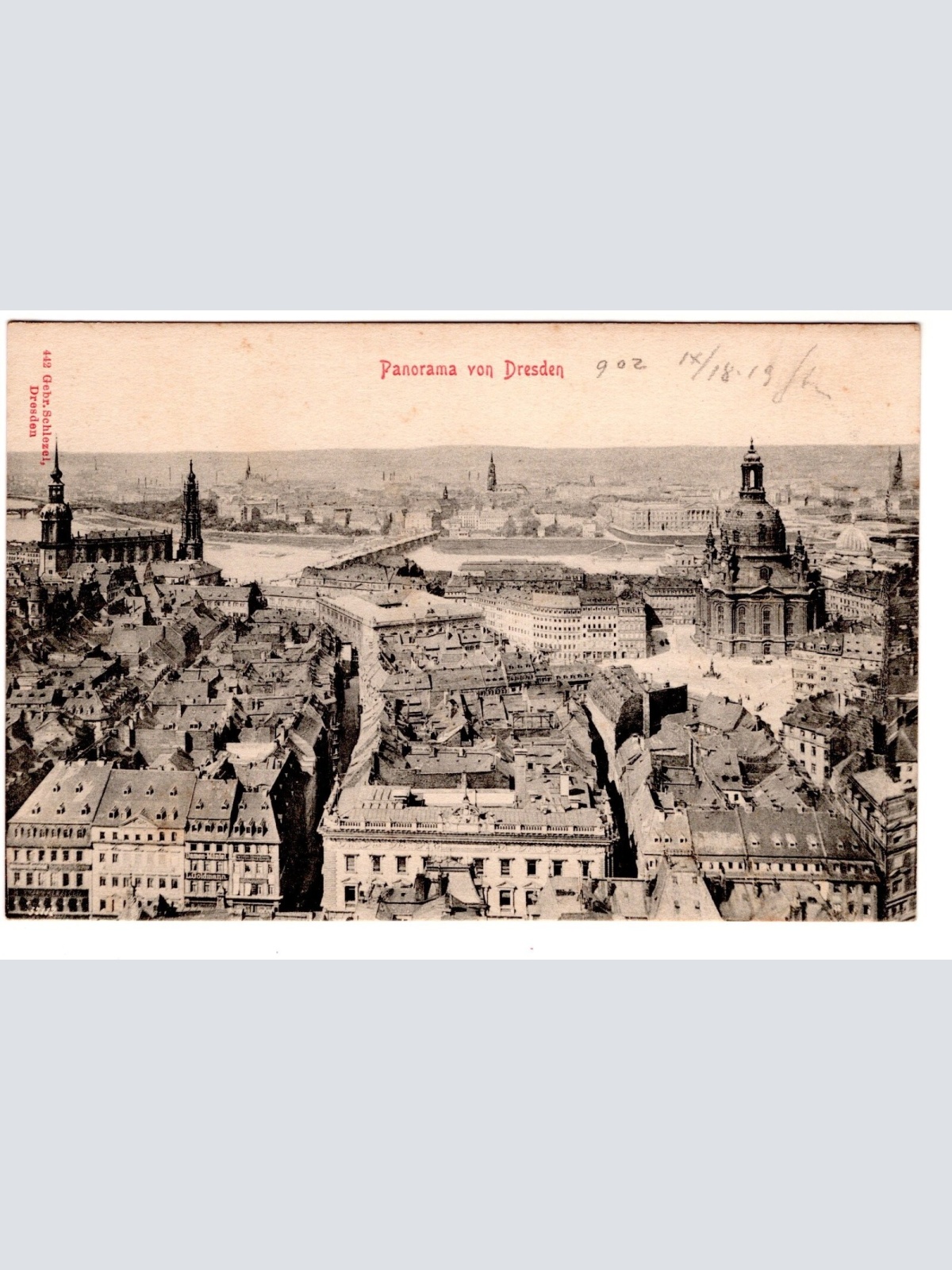 AK, Panorama von Dresden, Sachsen, Ansichtskarte (S7214)