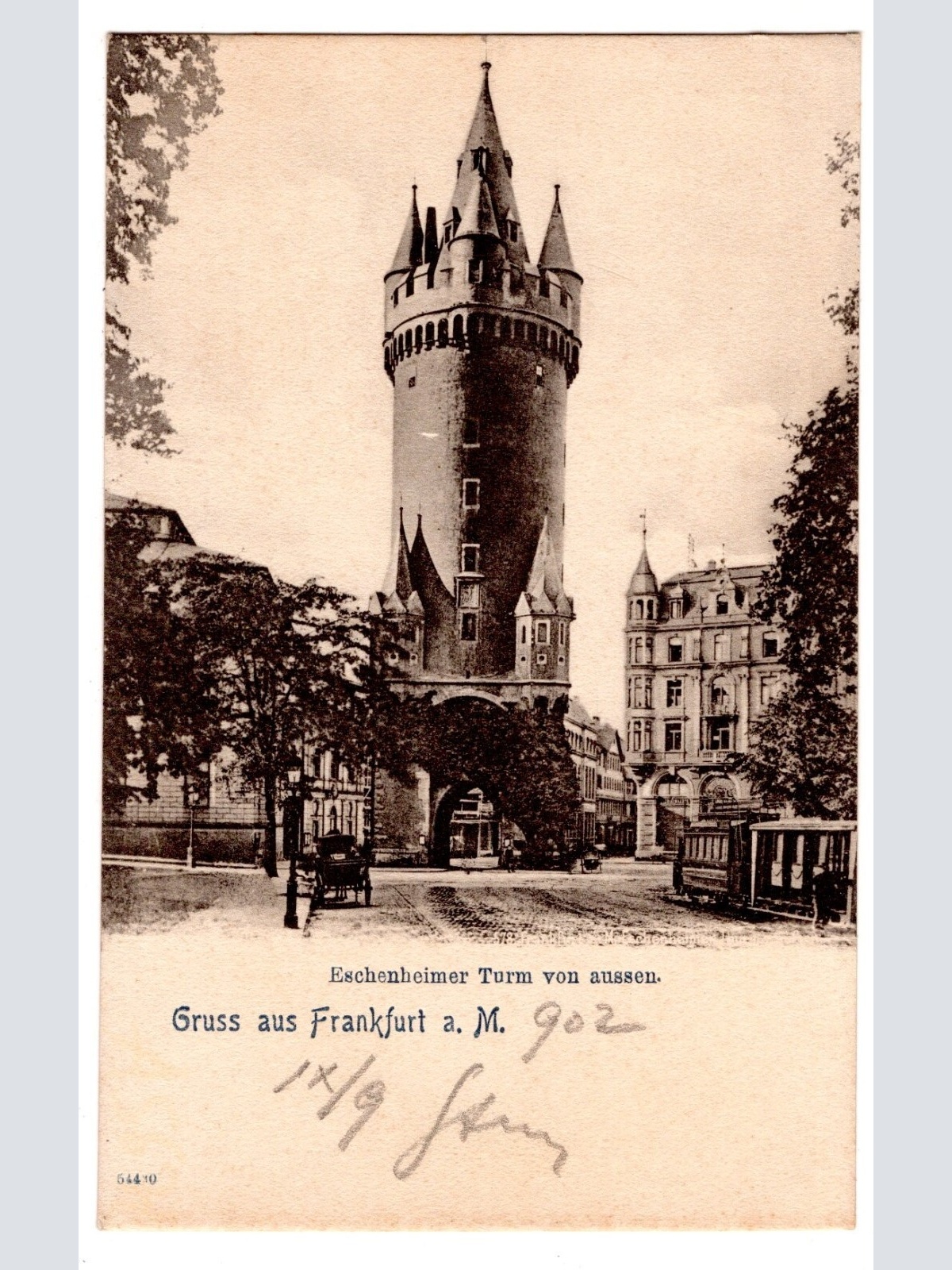 AK, Frankfurt am Main, Hessen, Eschenheimer Thurm, Ansichtskarte (S7224)