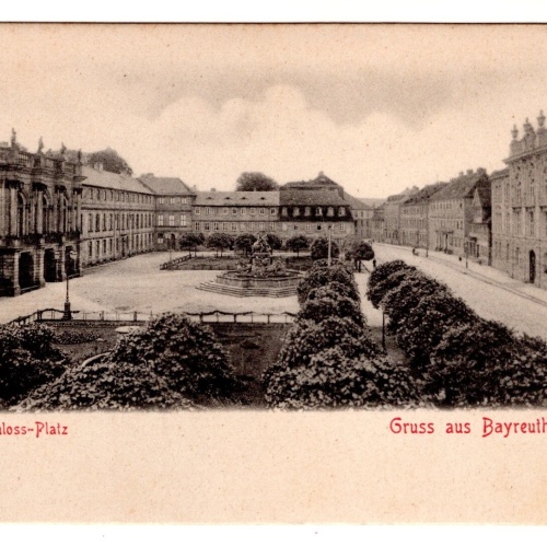 AK, Gruß aus Bayreuth, Schloss Platz, Bayern, Ansichtskarte (S7235)