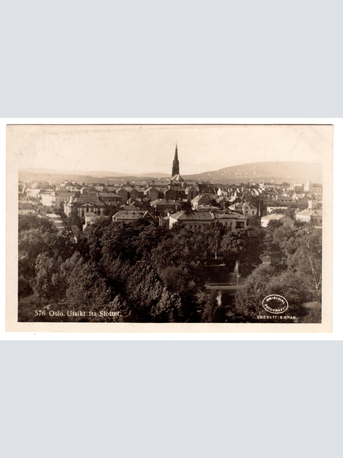 AK, Utsikt fra Slottet, Oslo, Norwegen, Ansichtskarte (S7244)