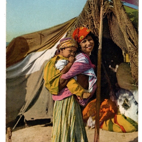 AK, Sous la Tente, Ansichtskarte (S7274)