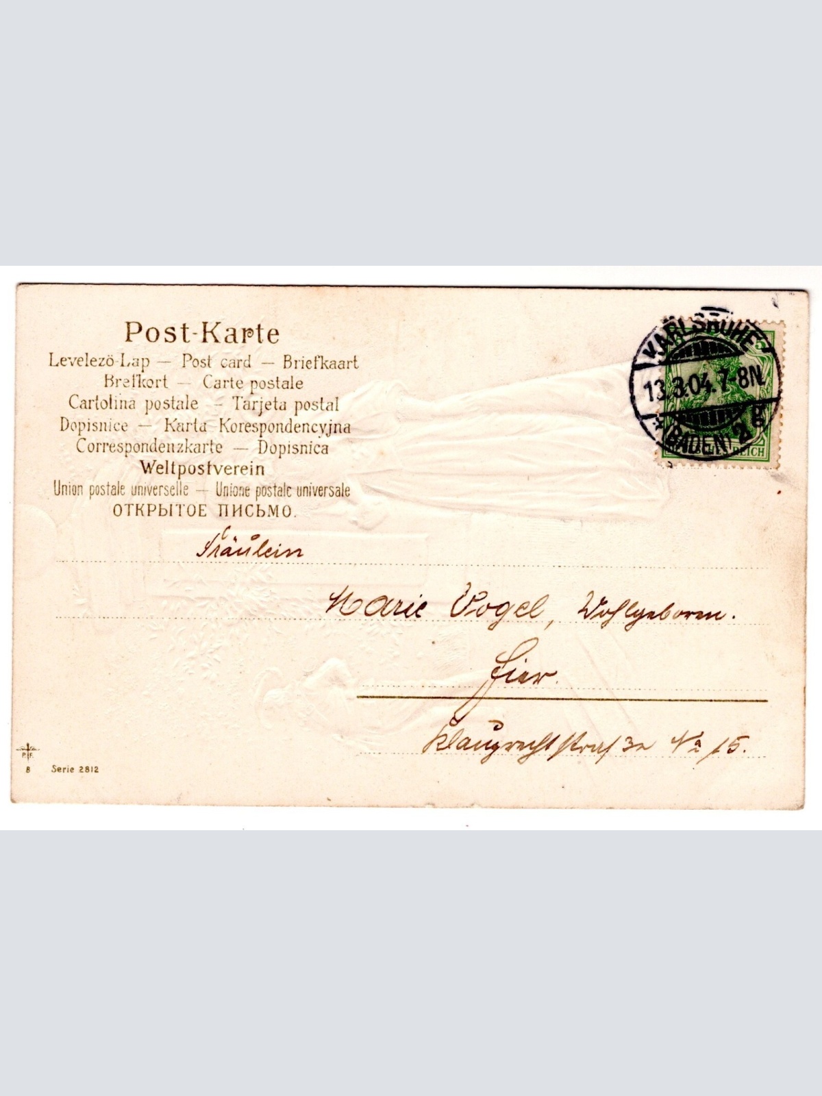 Präge-AK, Wie stolz und sattlich geht er, Wie adelig ist, Ansichtskarte (S7288)