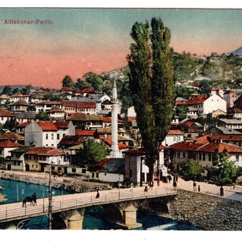 AK, Sarajevo, Alifakovac Partie, Bosnien, Ansichtskarte (S7292)