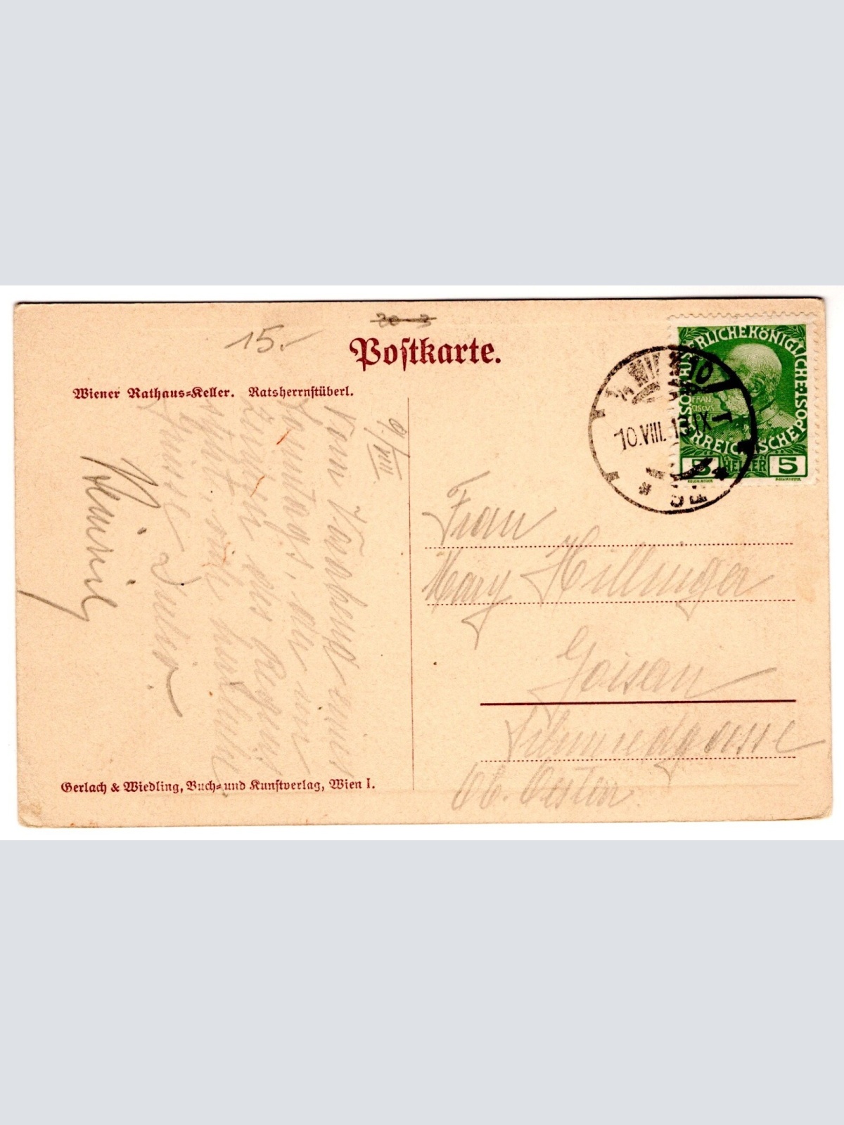 AK, Rathauskeller, Wien, Ansichtskarte (S7323)