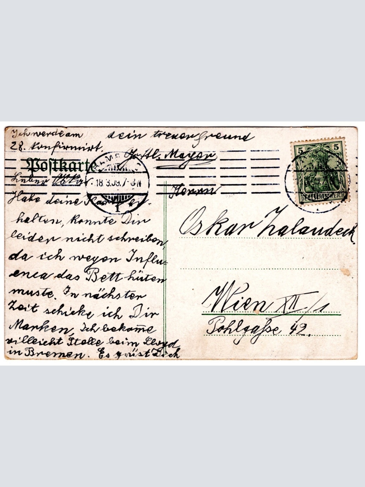 AK, Hamburg, Seewarte und Helgoländer Allee, Ansichtskarte (S7340)