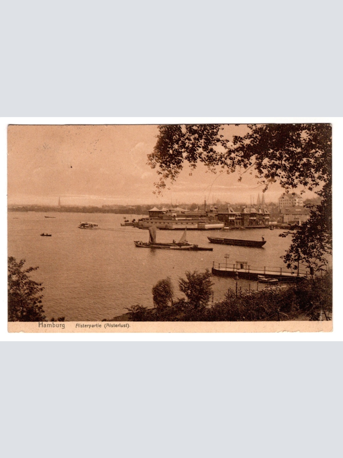 AK, Hamburg, Alsterpartie, Ansichtskarte (S7342)