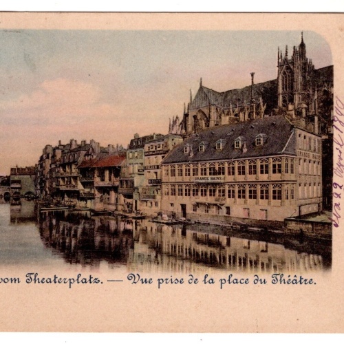 AK, Metz, Blick vom Theaterplatz, Frankreich, Ansichtskarte (S7366)