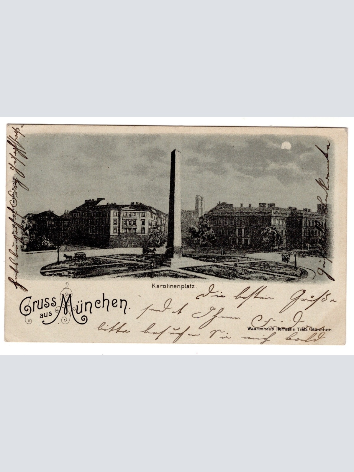 AK, Gruß aus München, Karolinenplatz, Bayern, Ansichtskarte (S7369)