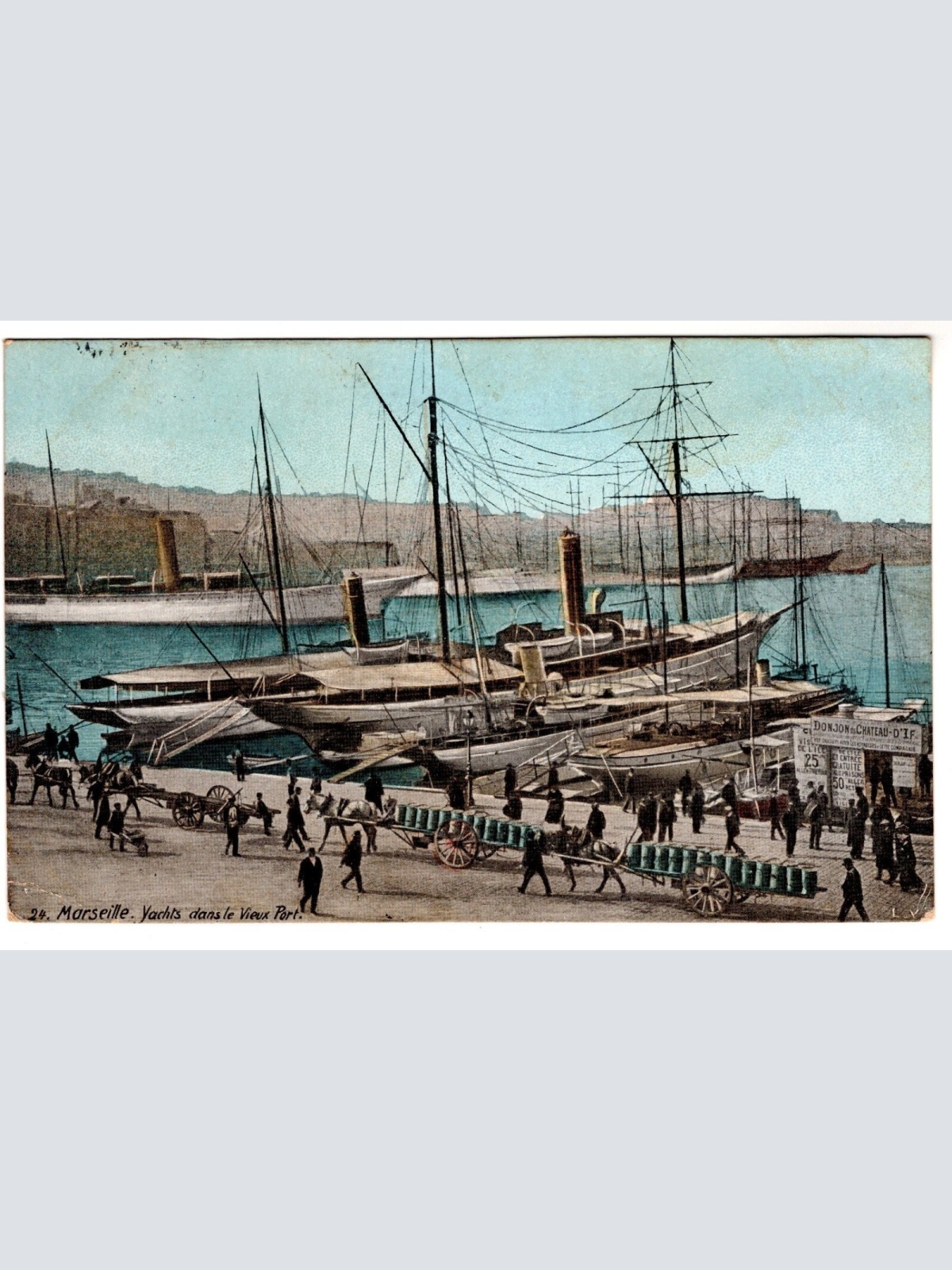 AK, Marseille, Yachts dans le Vieux Port, Frankreich, Ansichtskarte (S7386)