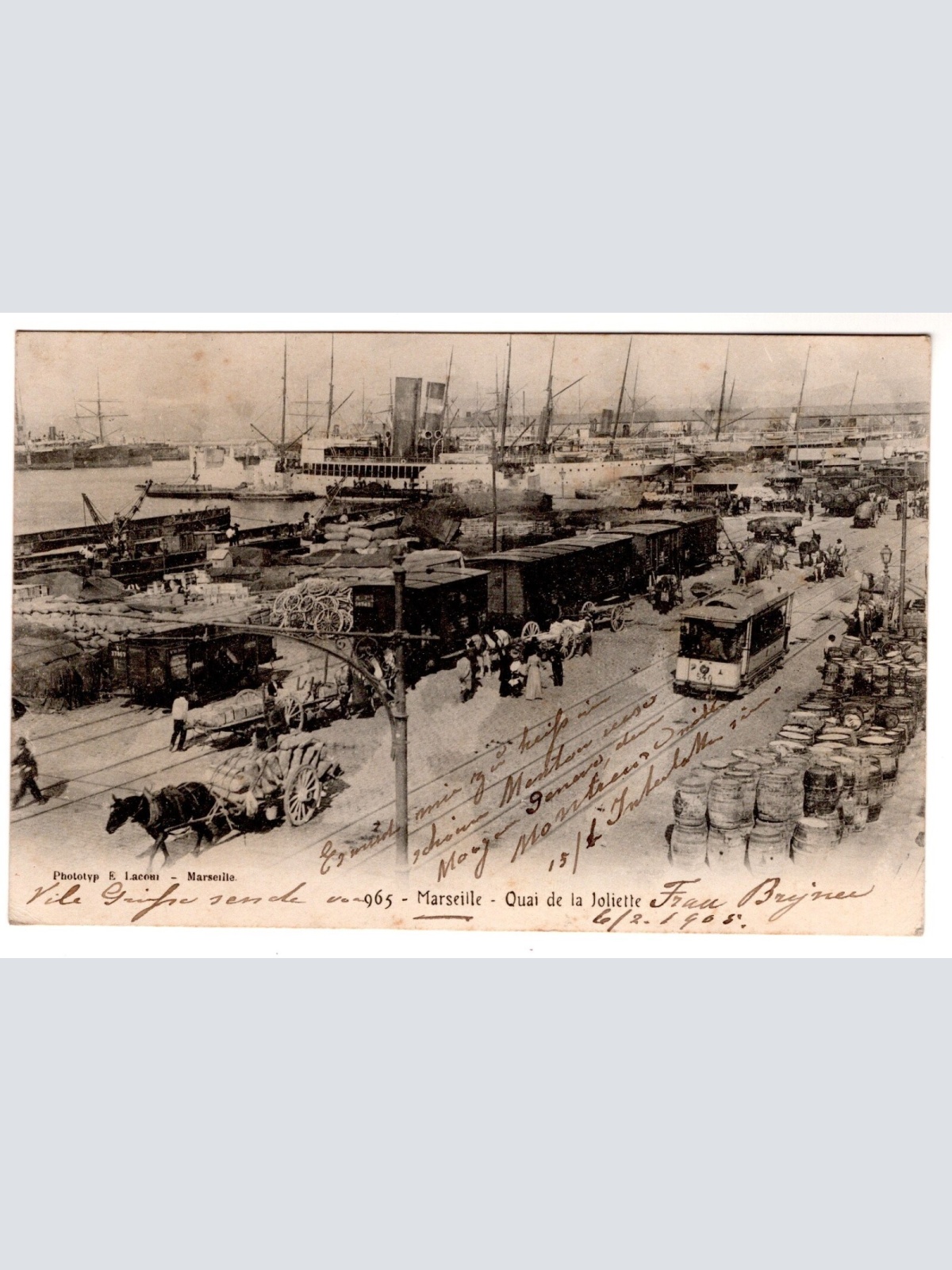 AK, Marseille, Quai de la Joliette, Frankreich, Ansichtskarte (S7393)