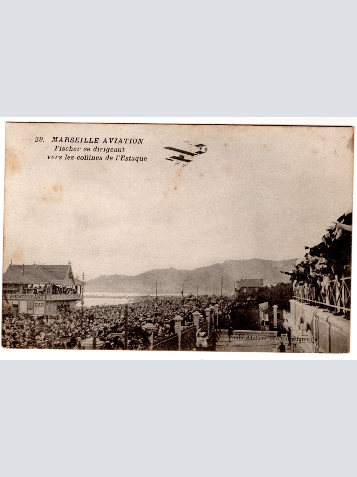 AK, Marseille, Aviation, Fischer se dirigeant, Frankreich, Ansichtskarte (S7398)