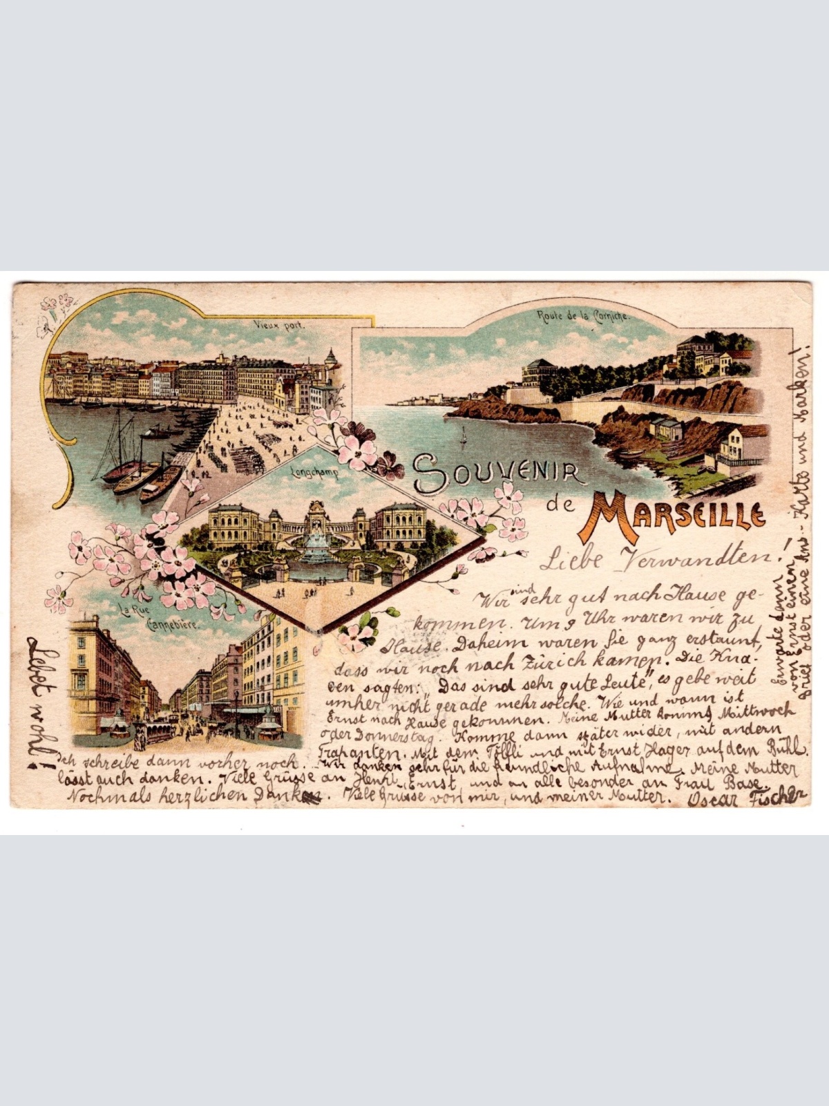 AK, Souvenir de Marseille, Frankreich, Ansichtskarte (S7400)