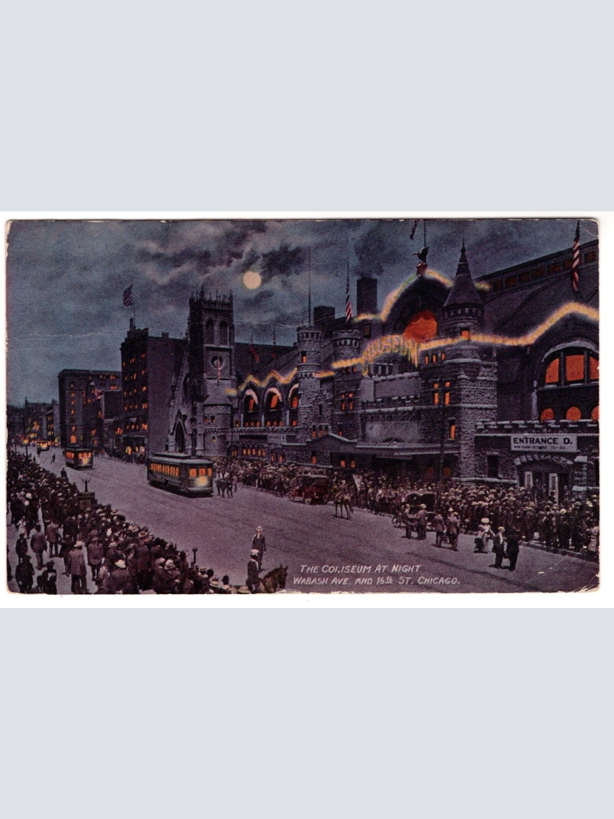 AK, Wabash Ave. and 16th St. Chicago, Ansichtskarte (S7423)