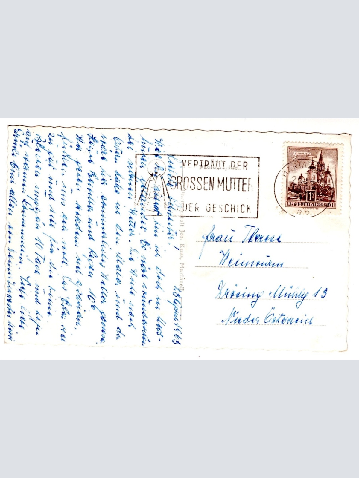 AK, Mooshuben bei Mariazell, Pension Wieland, Steiermark, Ansichtskarte (S7429)