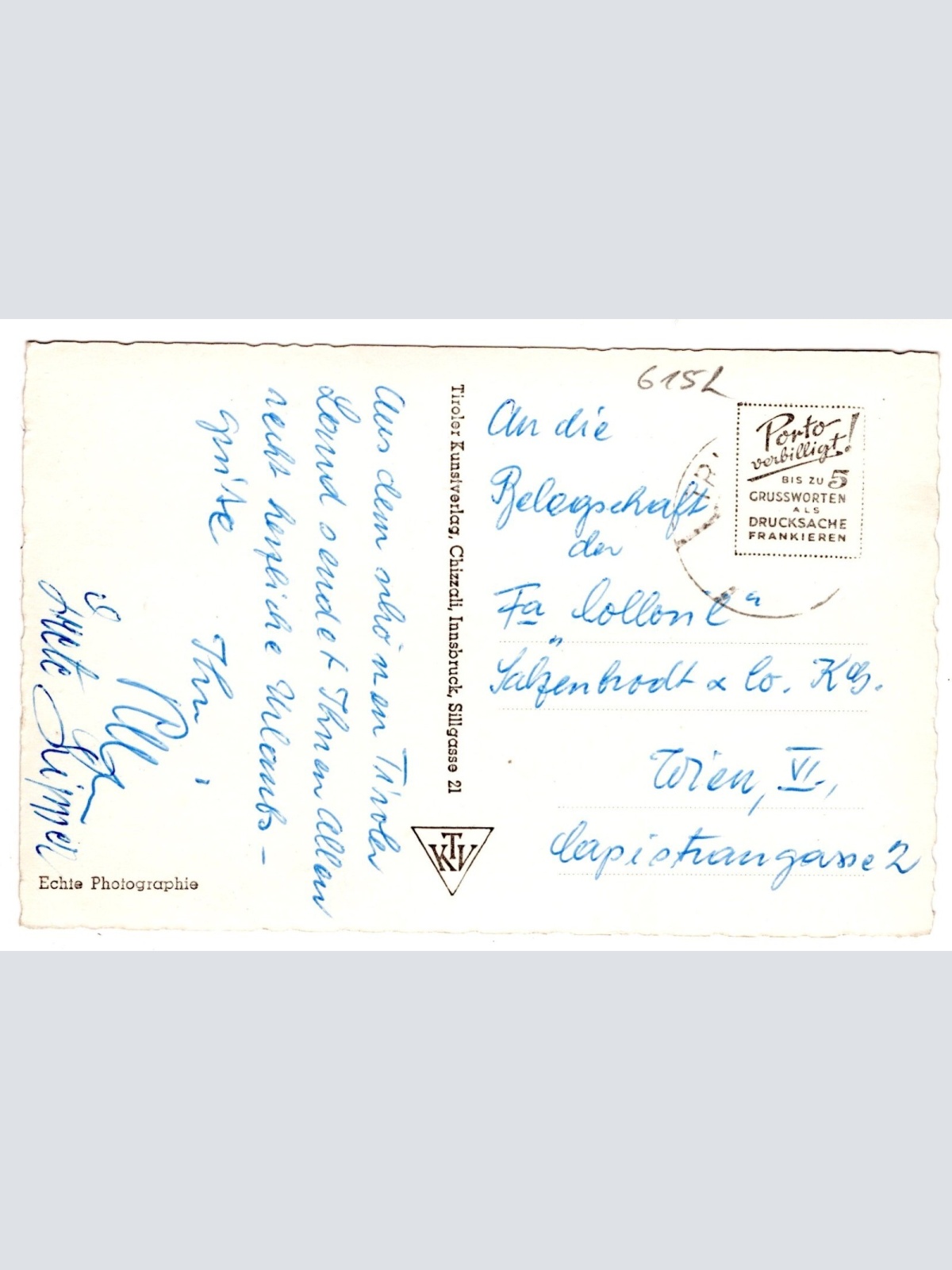 AK, Trins im Gschnitztal mit Stubaier Gletscher, Tirol, Ansichtskarte (S7431)