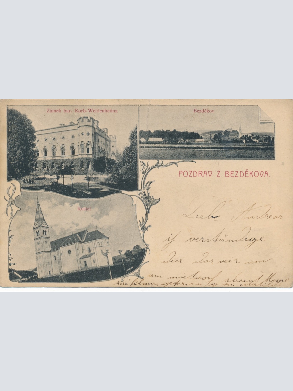 AK aus Bezdekova Tschechoslowakei Ansichtskarte (14347)