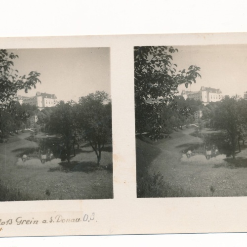 Stereo - AK vom Schloss Grein an der Doanu Oberösterreich Ansichtskarte (14575)