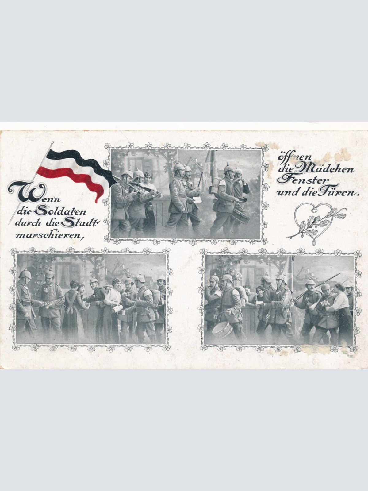 AK Spruch wenn die Soldaten durch die Stadt Marschieren Militaria (14607)