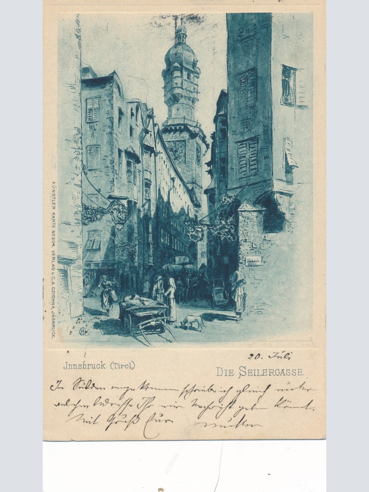 AK aus Innsbruck die Seilergasse Ansichtskarte (14682)