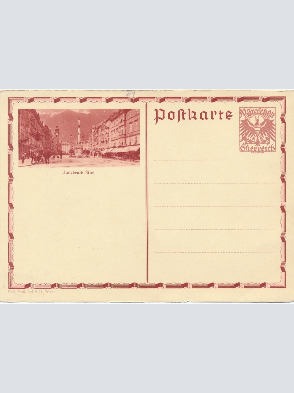 30 Groschn - Bildpost - Karte Innsbruck Tirol (14788)