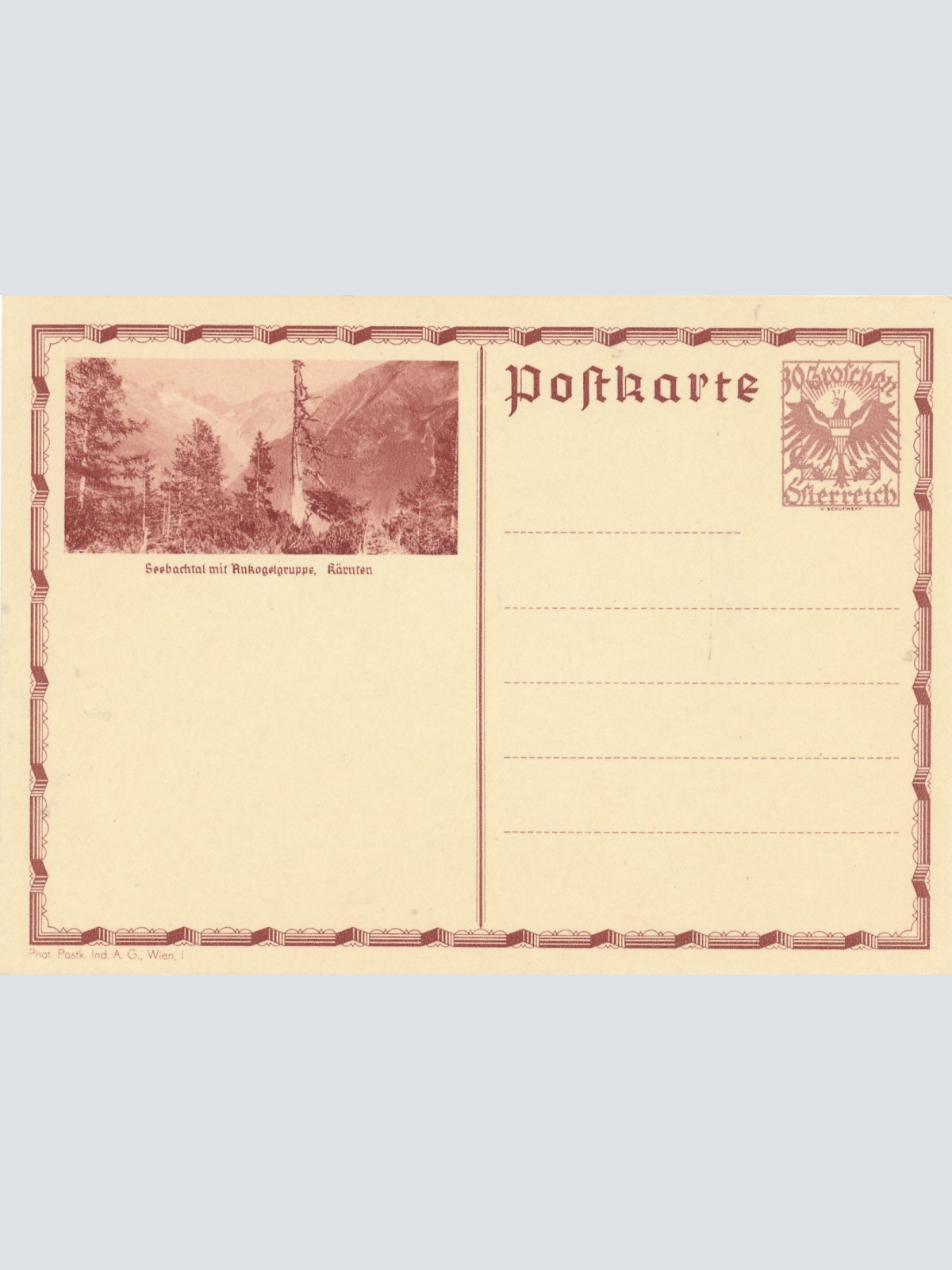 30 Groschn - Bildpost - Karte Seebachtal mit Ankogelgruppe Kärnten (14790)