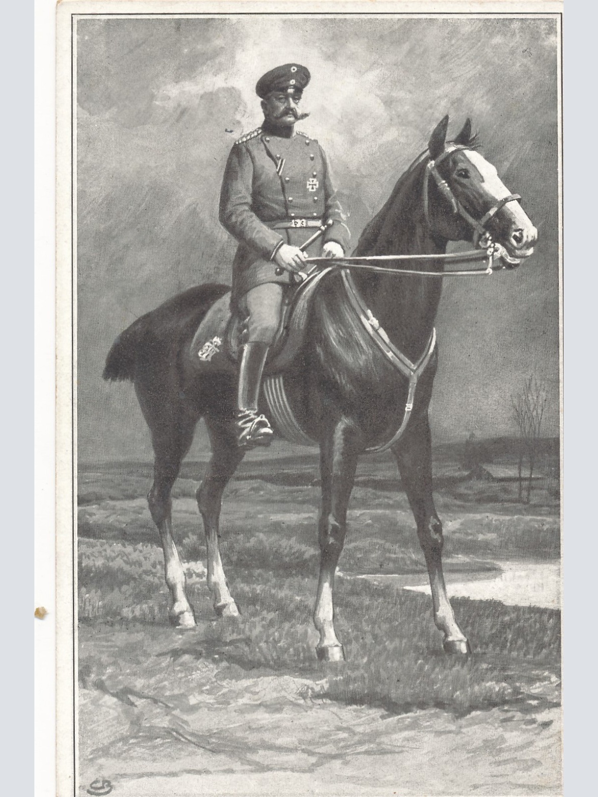 AK Generalfeldmarschall Hindenburg auf Pferd (14792)