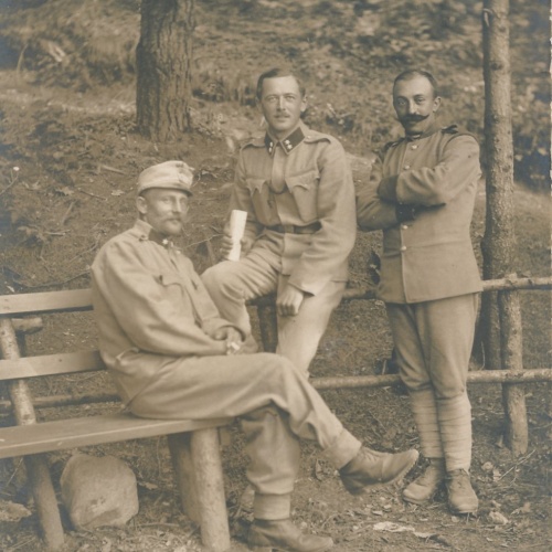 AK Foto von drei Soldaten Militaria (14746)