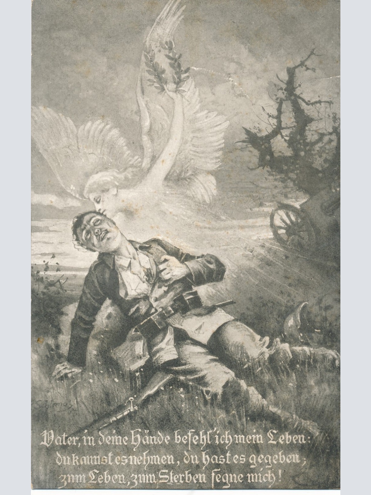 AK Vater in deine Hände befehl ich mein Leben mit Engel Militaria (14722)