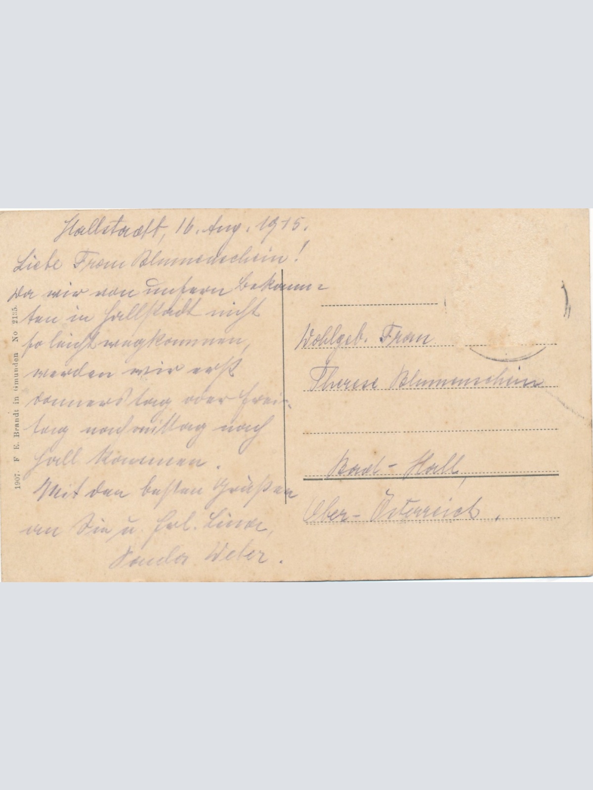 AK aus Hallstatt Oberösterreich Ansichtskarte (15064)