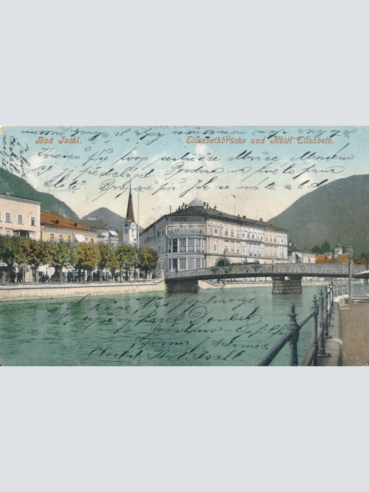 AK aus Bad Ischl Elisabethbrücke Oberösterreich Ansichtskarte (15081)