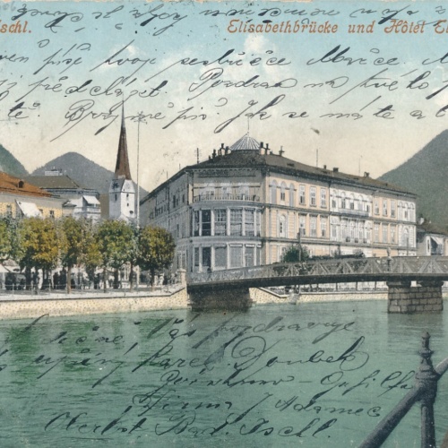 AK aus Bad Ischl Elisabethbrücke Oberösterreich Ansichtskarte (15081)