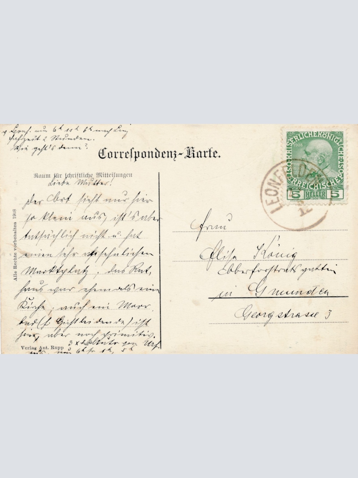 AK aus Leonfelden mit Jubiläumswarte Oberösterreich Ansichtskarte (15160)