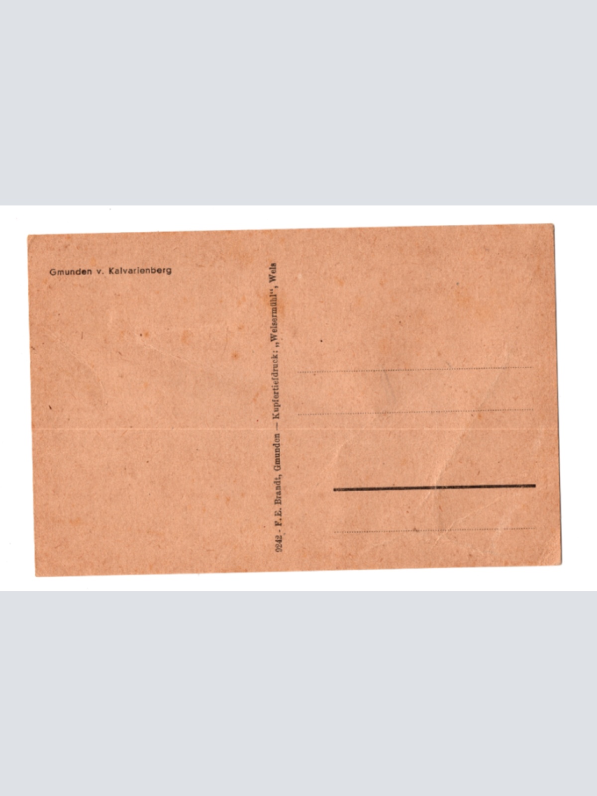 AK aus Gmunden v. Kalvarienberg, Oberösterreich Ansichtskarte (F402)