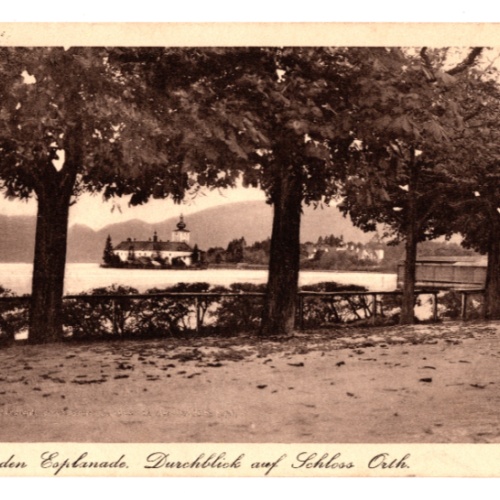 AK aus Gmunden Esplanade, Oberösterreich Ansichtskarte (F403)