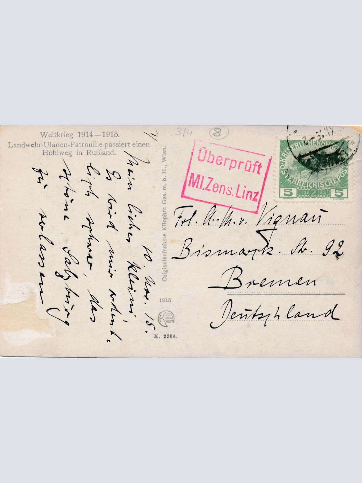 AK Militaria Landwehr Ulanen Patroullie passiert einen Hohlweg (16034)