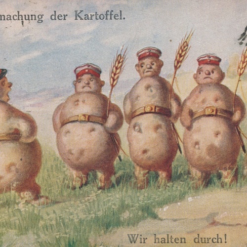 AK die Mobilmachung der Karttoffel wir halten durch Ansichtskarte (15868)