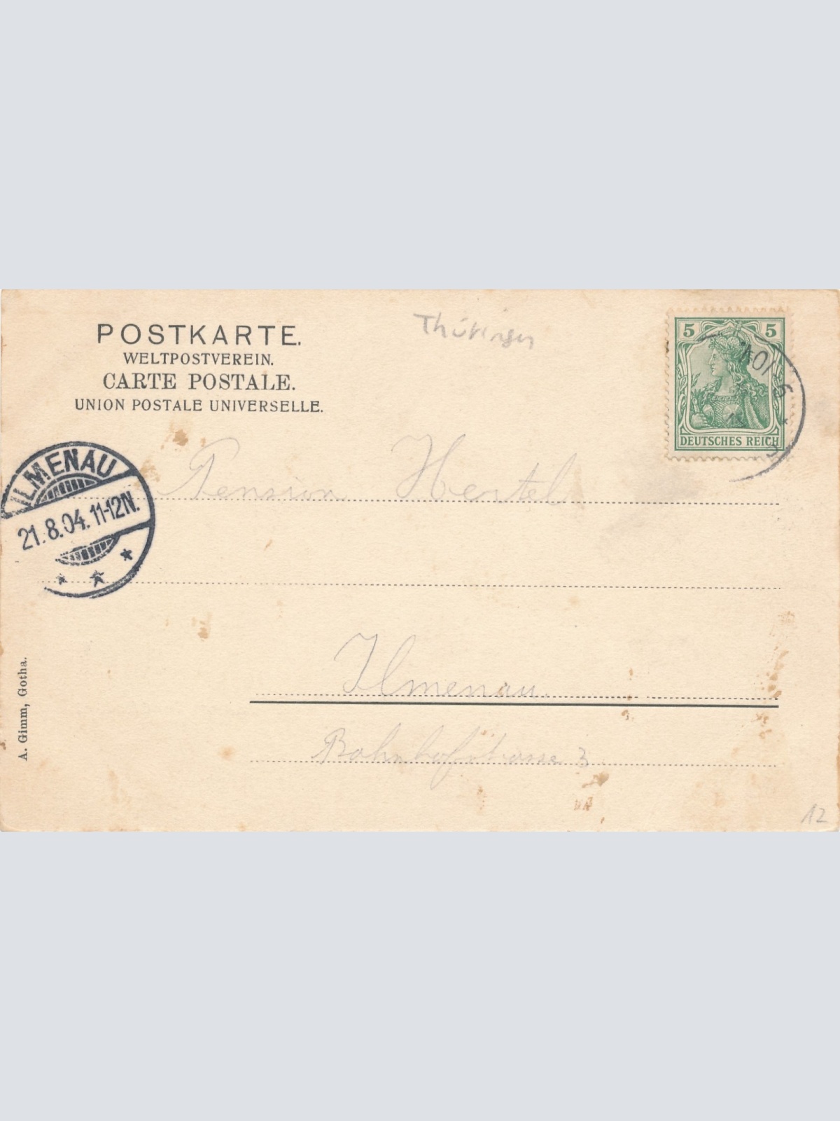 AK gruss aus der Schmücke Thüringen Ansichtskarte (15862)